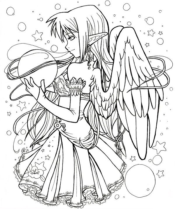 600x715 Gothic Fairies Coloring Pages Coloring Pages