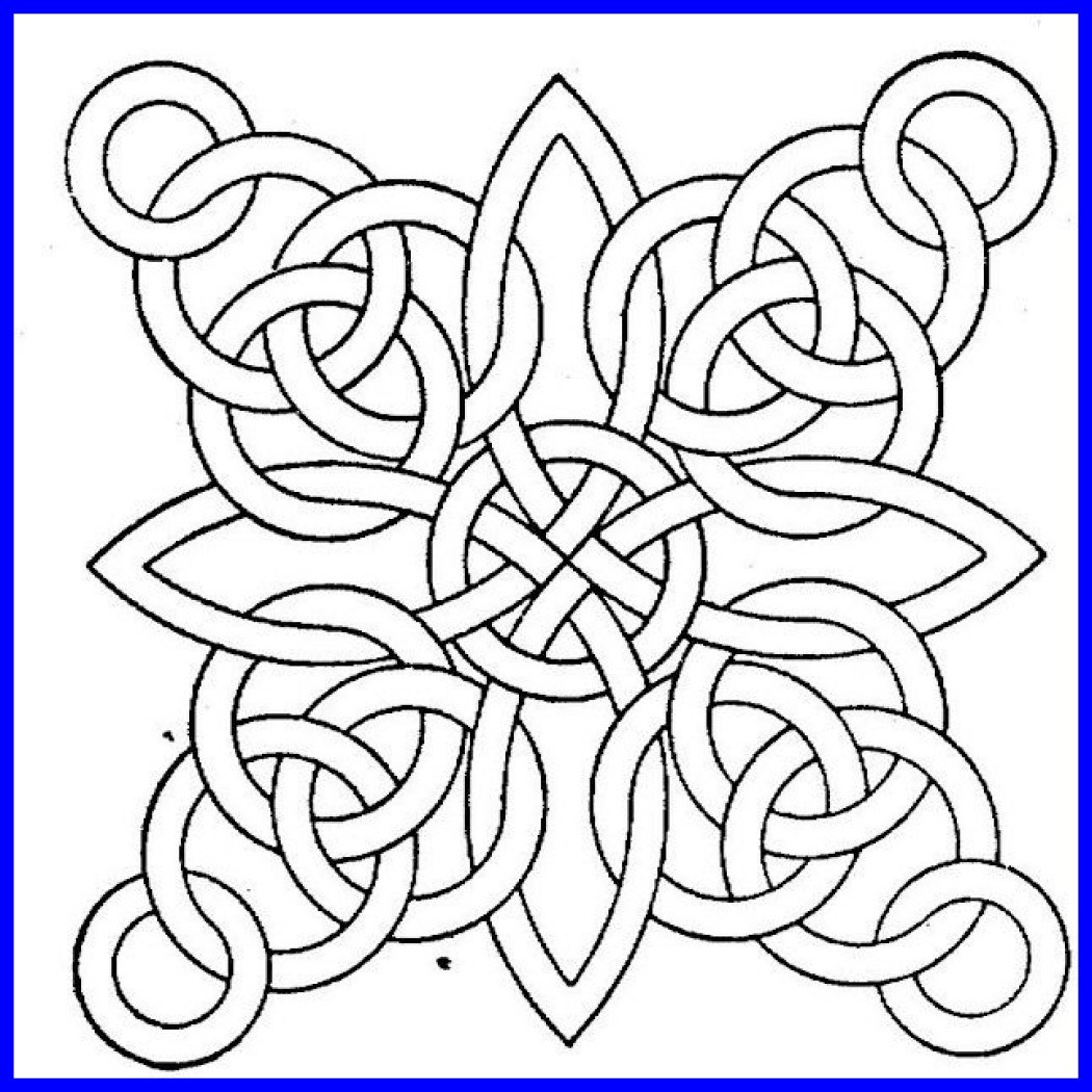 1050x1050 Printable Geometric Coloring Pages