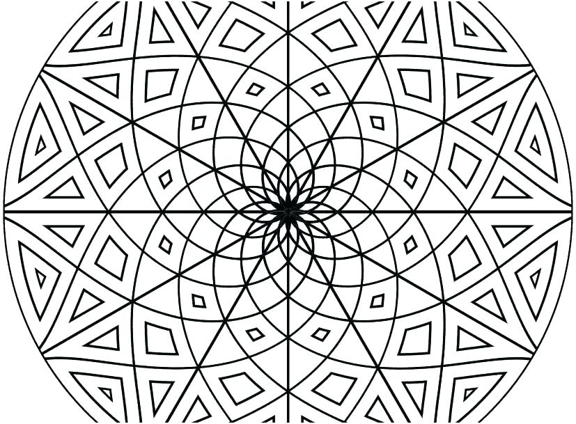 827x609 Free Geometric Coloring Pages For Adults