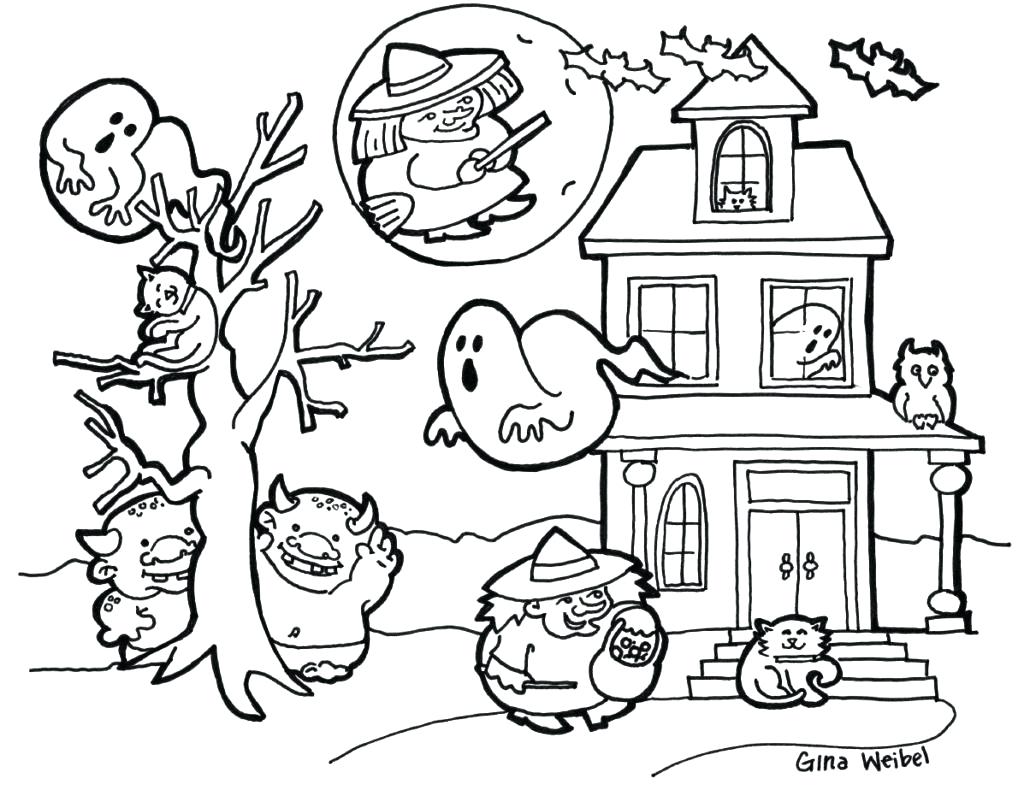 1024x790 Coloring Pages ~ Halloween Color Pages Adult Coloring Colouring