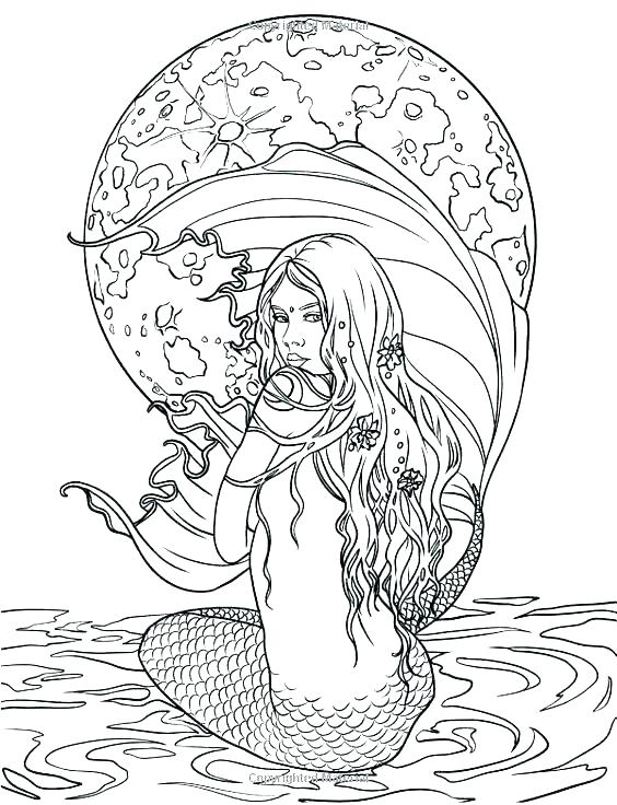 564x736 Printable Mermaid Coloring Pages For Kids Baby Mermaid Coloring