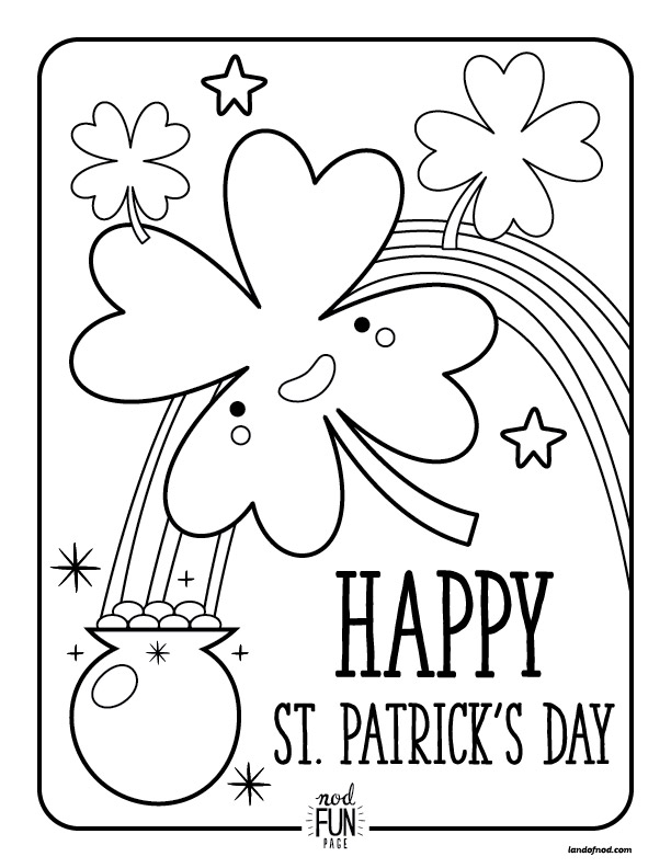 612x792 Free Printable Coloring Pages St. Patrick's Day Honest To Nod