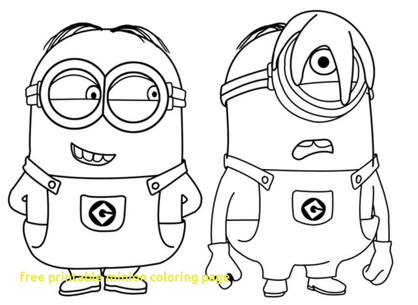 853x623 Free Printable Minion Coloring Page With Minion Coloring Sheet 10