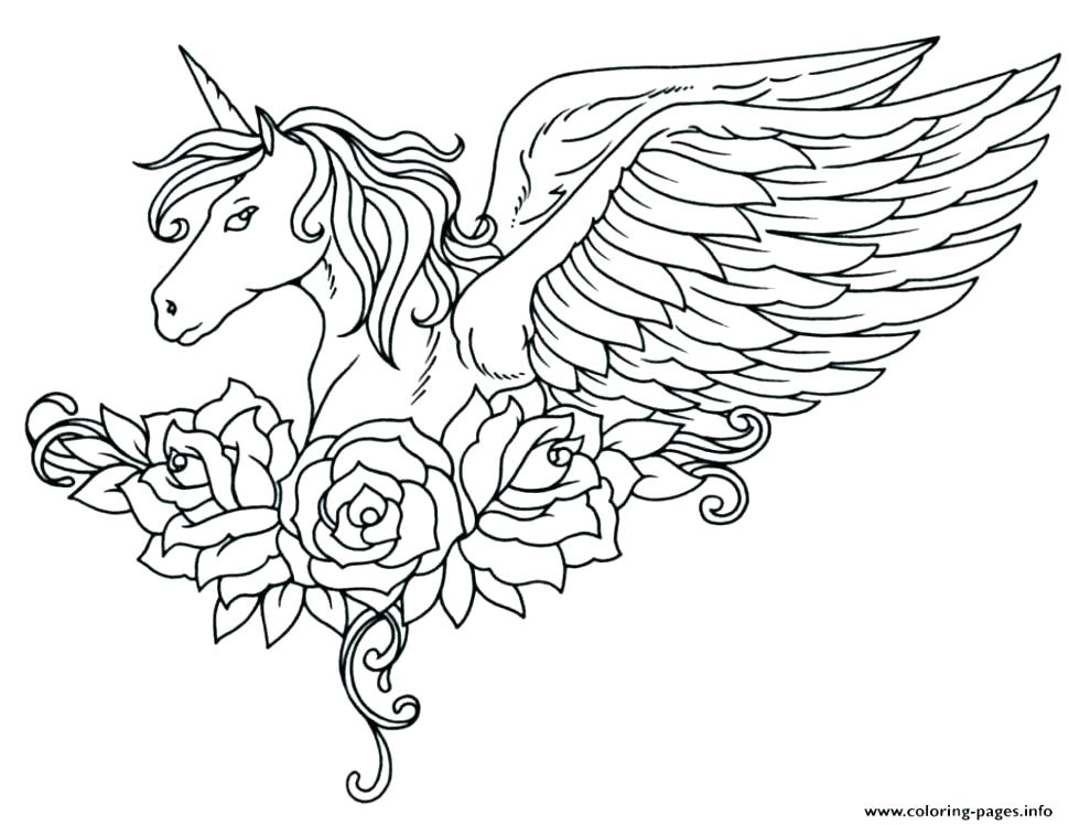 970x748 Unicorn Coloring Page Or Printable Unicorn Coloring Page For Kids