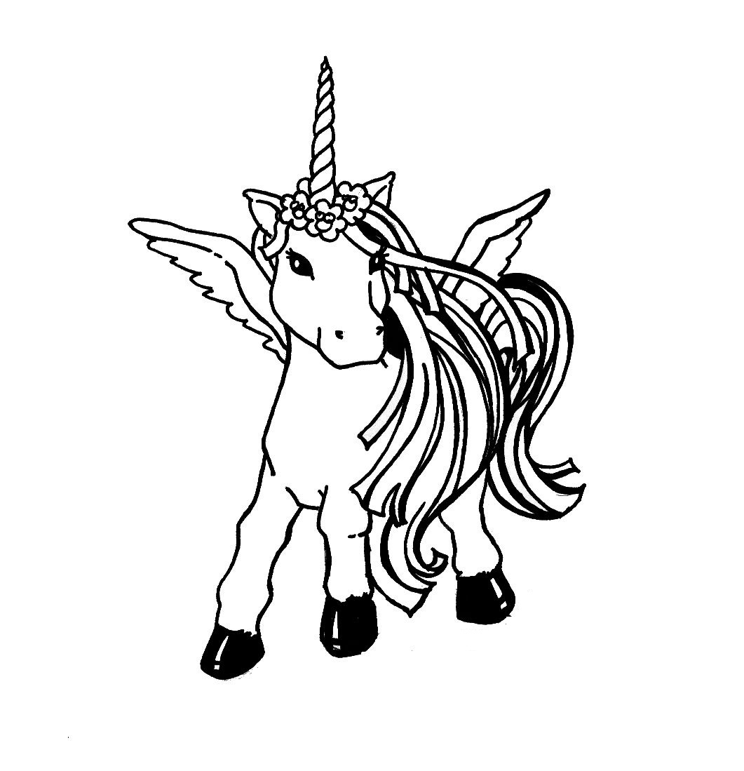 1061x1099 Unicorn Coloring Pages