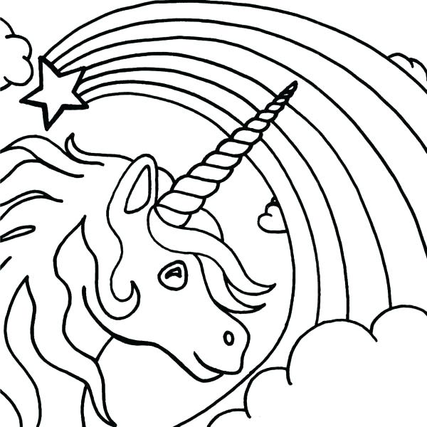600x600 Unicorn Printable Coloring Pages
