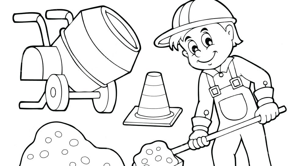 960x544 Construction Worker Coloring Pages Amazing Excavator Coloring