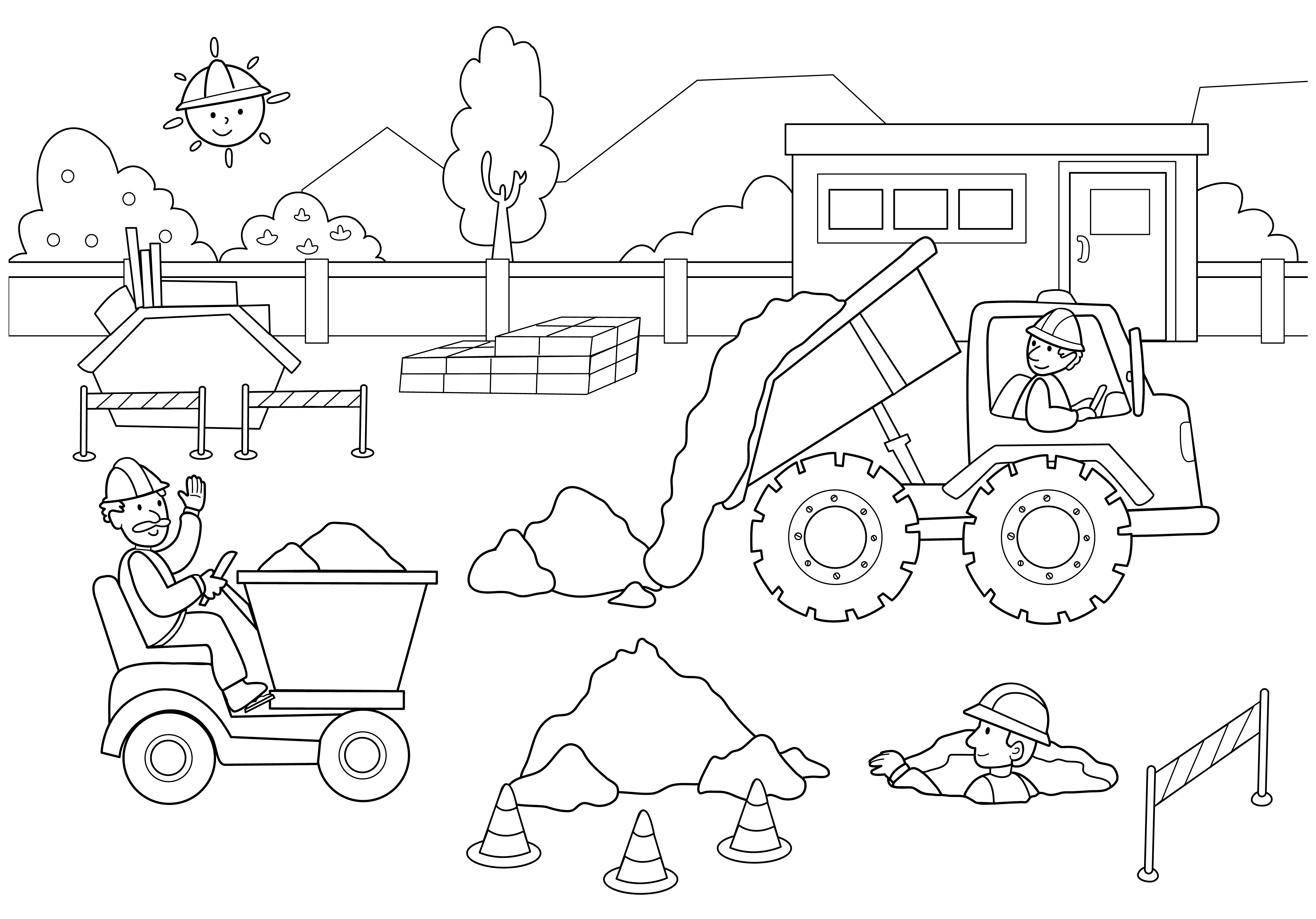 5025x3508 Construction Coloring Pages Best Page Within Studynow Me