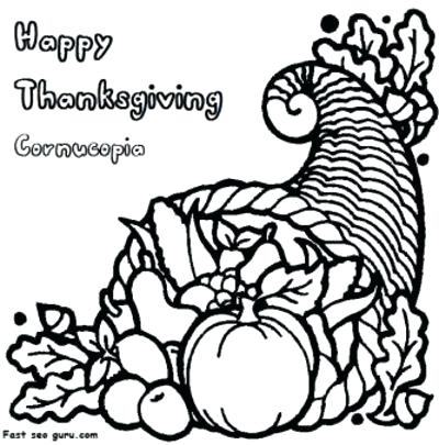 400x405 Cornucopia Printable Coloring Pages Free Printable Cornucopia