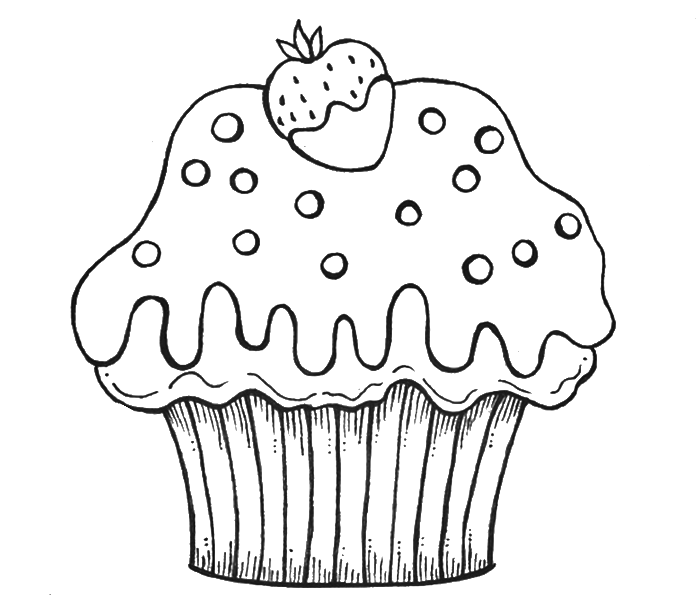 700x602 Cupcake Coloring Pages