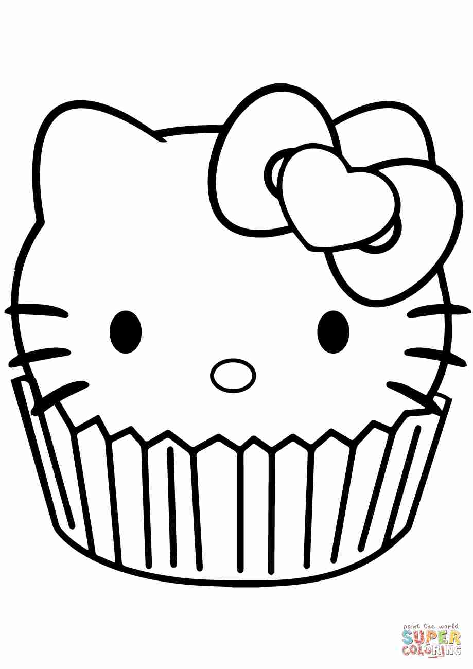 919x1300 Birthday Cupcake Coloring Page Pages For Kids Free Printable