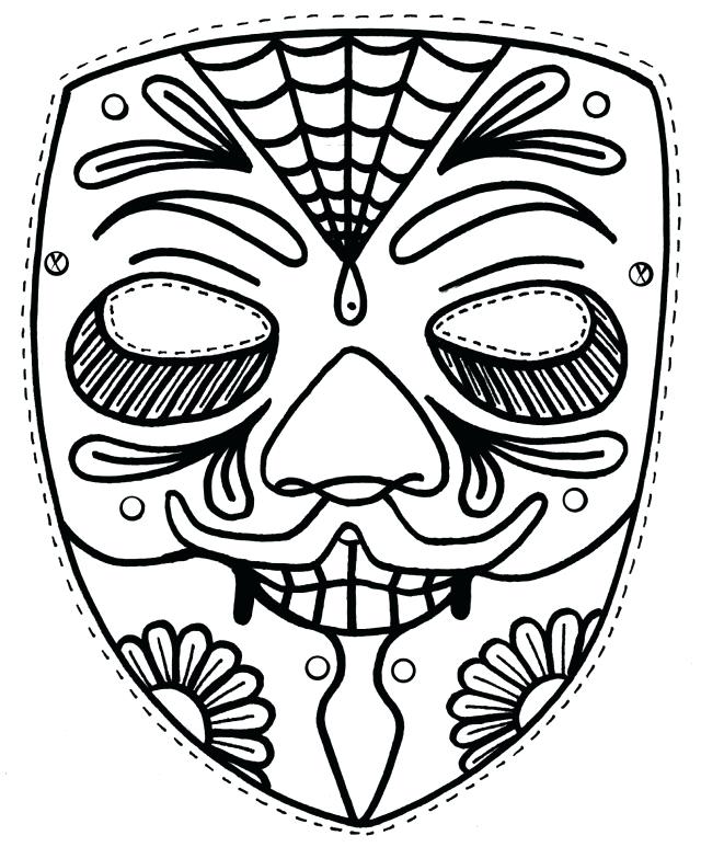 640x773 Free Printable Day Dead Coloring Pages Day Of The Dead Coloring