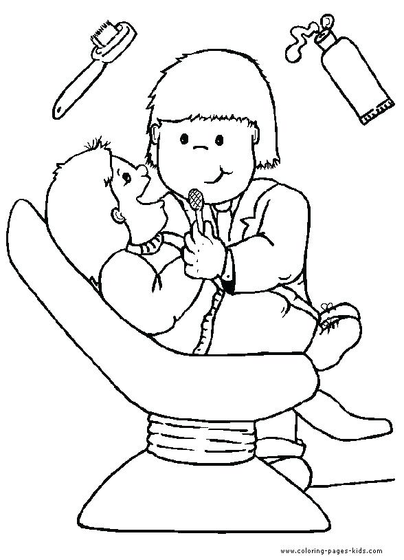 588x814 Coloring Jobs Free Printable Dental Coloring Pages Dental Health