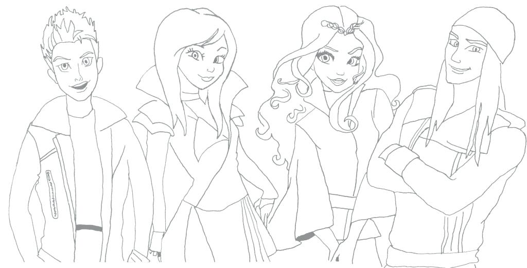 1024x521 Descendants 2 Coloring Pages Descendants Coloring Pages