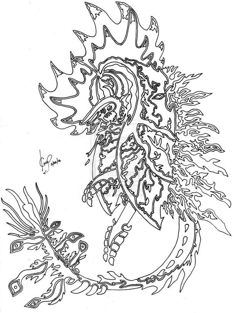 773x1034 Dragon Coloring Pages For Adults To Download And Print For Free