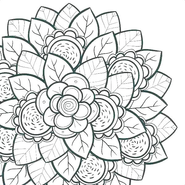 600x600 Flower Coloring Pages Free Intricate Coloring Pages Free Printable