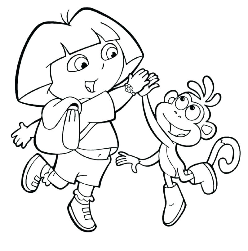 800x809 Coloring Pages The Explorer To Print Play E Free Printable Dora