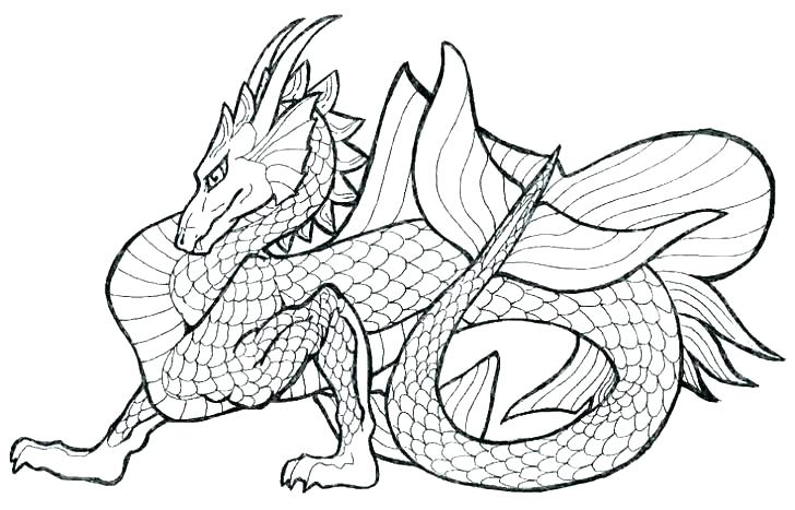 728x467 Advanced Coloring Pages Dragons Free Printable Dragon Coloring