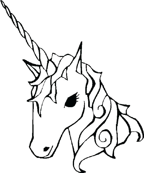 601x720 Free Printable Easy Coloring Pages For Adults Cute Unicorn Girls