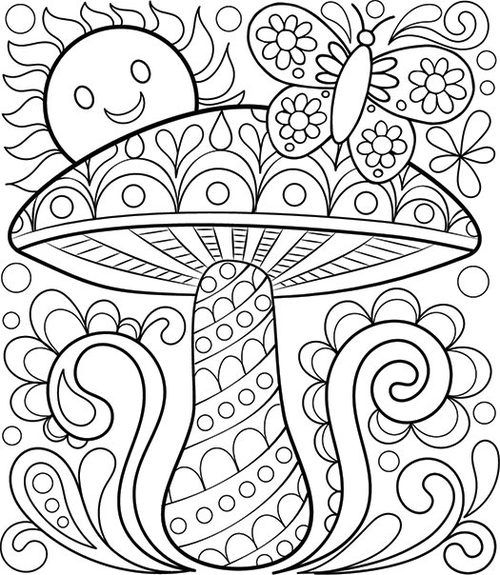 500x575 Printable Adult Coloring Book Pages Easy