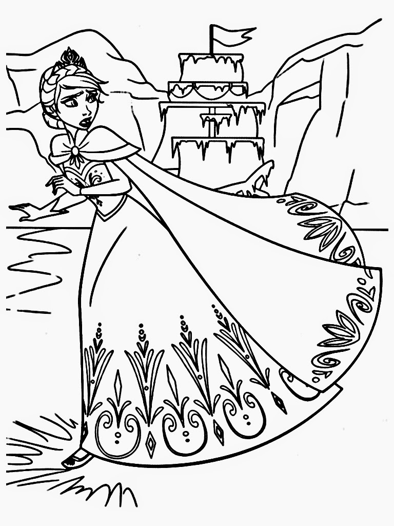 768x1024 Free Printable Frozen Coloring Pages For Kids