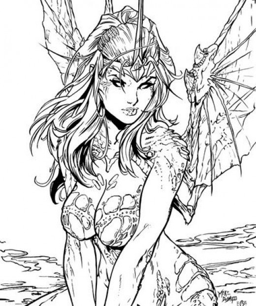520x621 Fairies Coloring Pages For Adults Interesting Hard Fairy Coloring