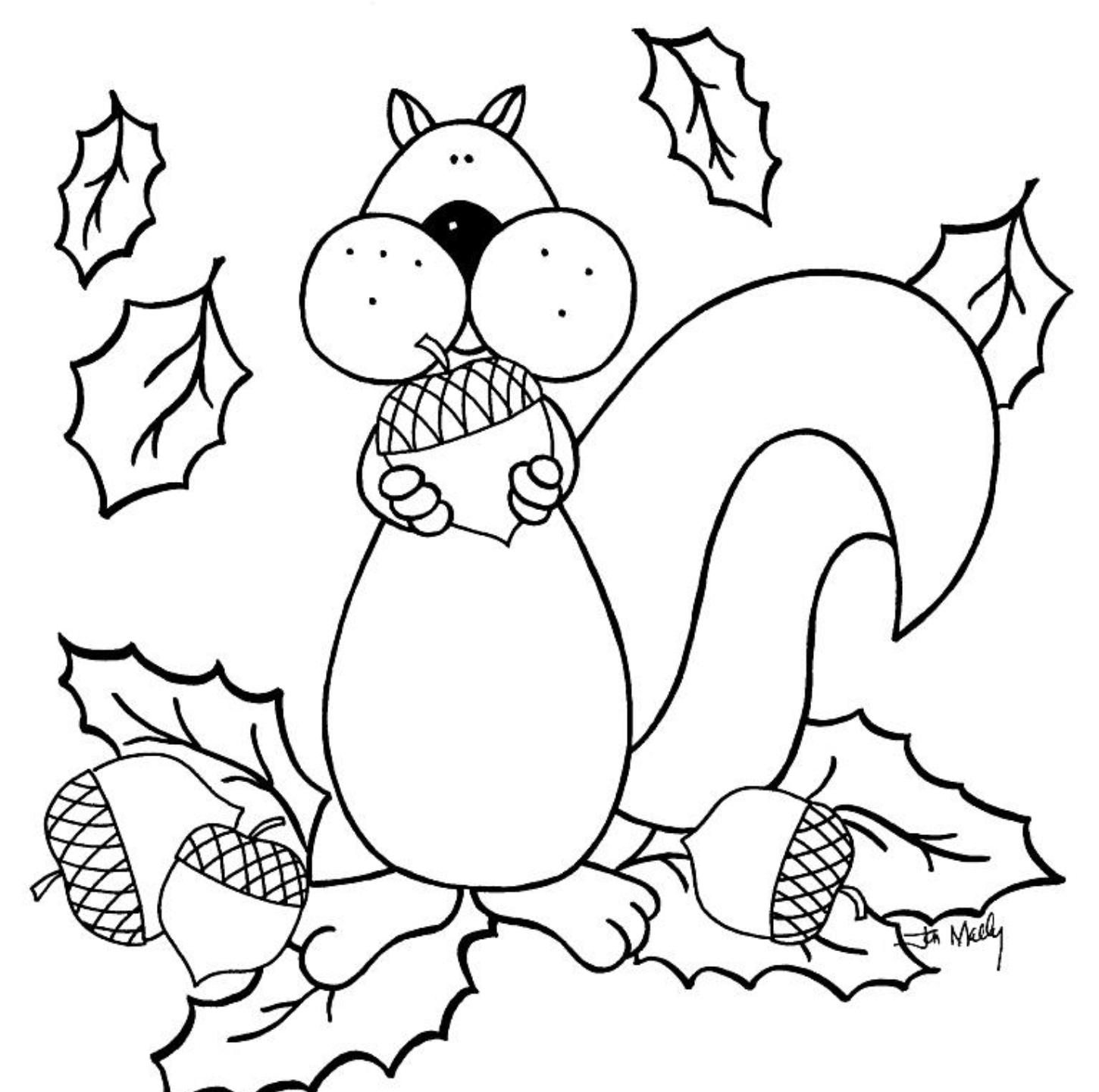 1450x1441 Fall Coloring Sheets For Kids