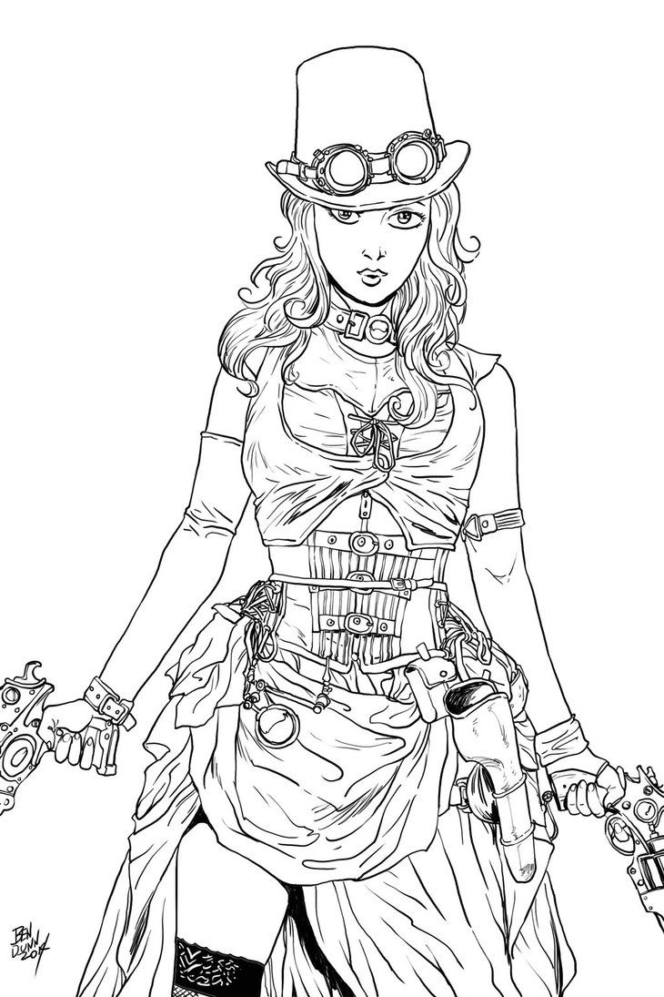 730x1095 Free Printable Fantasy Pinup Girl Coloring Pages Just Colorings