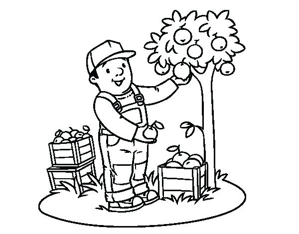 600x470 Printable Farm Coloring Pages Farmer Coloring Pages A Farmer
