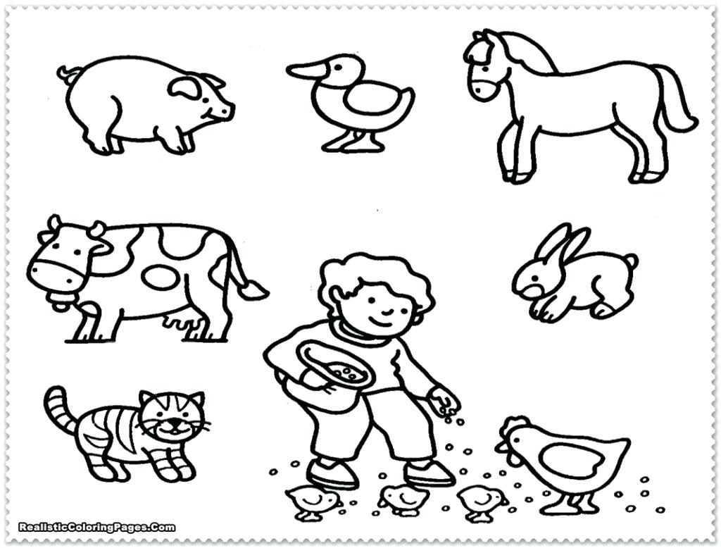 1024x778 Coloring Page ~ Animal Coloring Pages Printable Baby Farm Animals