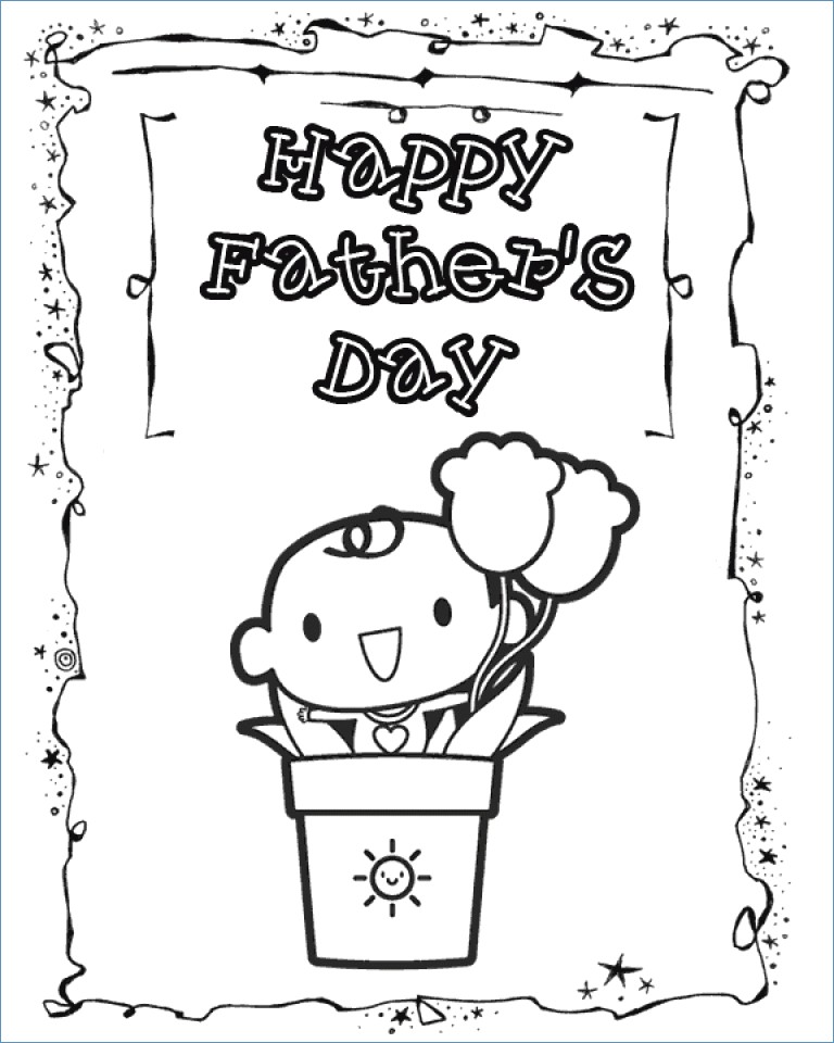 768x960 Father Day Coloring Pages For Kids