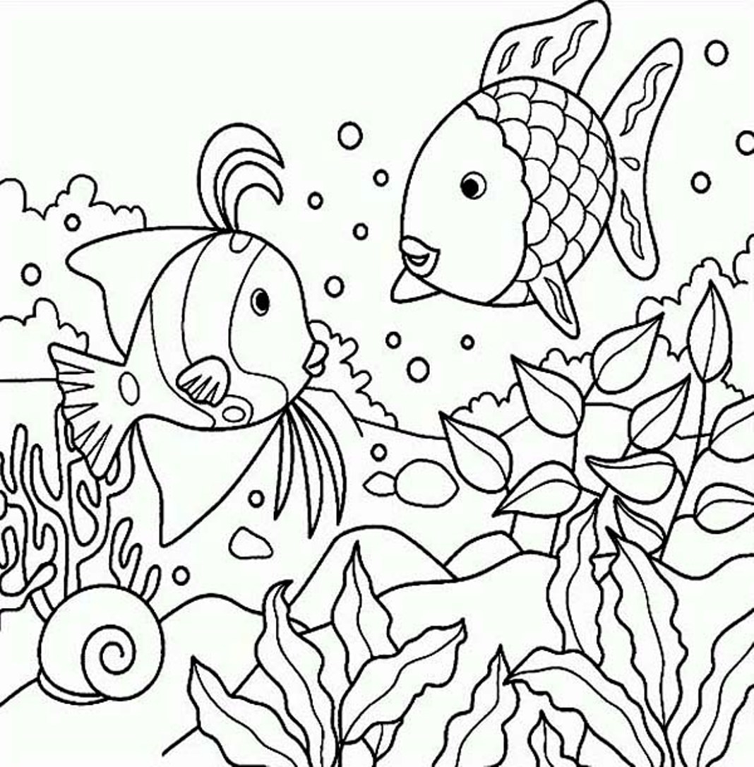 1068x1086 Colossal Fishes Colouring Pages Free Printable Fish Coloring