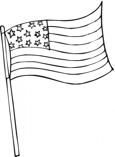385x525 American Flag Coloring Pages