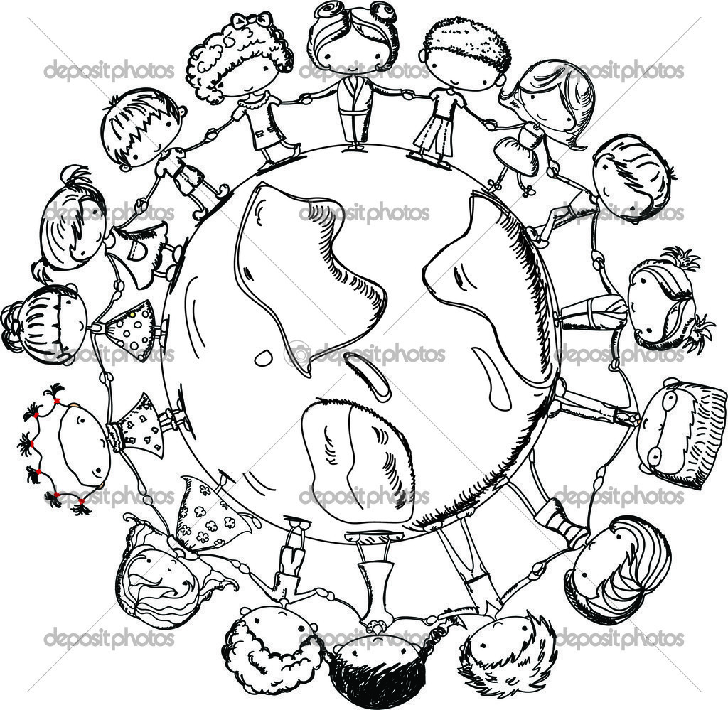 1024x999 Coloring Pages Of Children Around The World Toddler Lessons Page