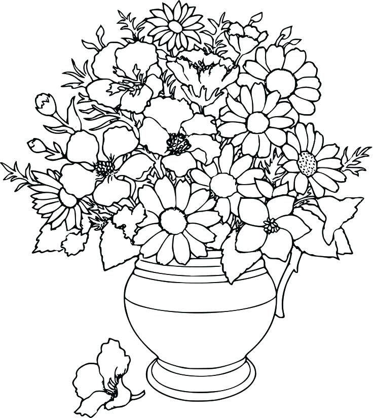 736x824 Large Printable Coloring Pages Free Printable Bursting Blossoms