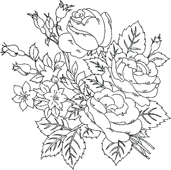 600x596 Free Printable Coloring Pages Flowers