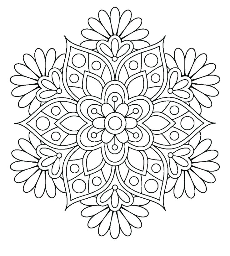 Free Printable Flower Mandala Coloring Pages