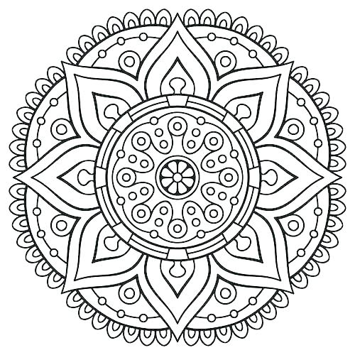 500x500 Lotus Mandala Coloring Pages Online Mandala Coloring Pages Online