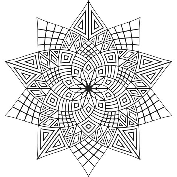 600x600 Very Attractive Flower Mandala Coloring Pages Page Free Printable