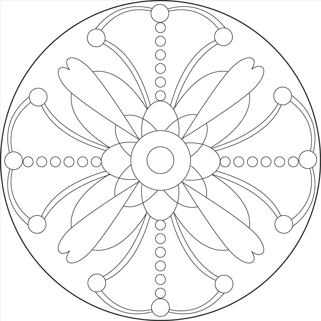 1023x1023 Coloring Pages ~ Printable Abstract Coloring Pages Good Mandala