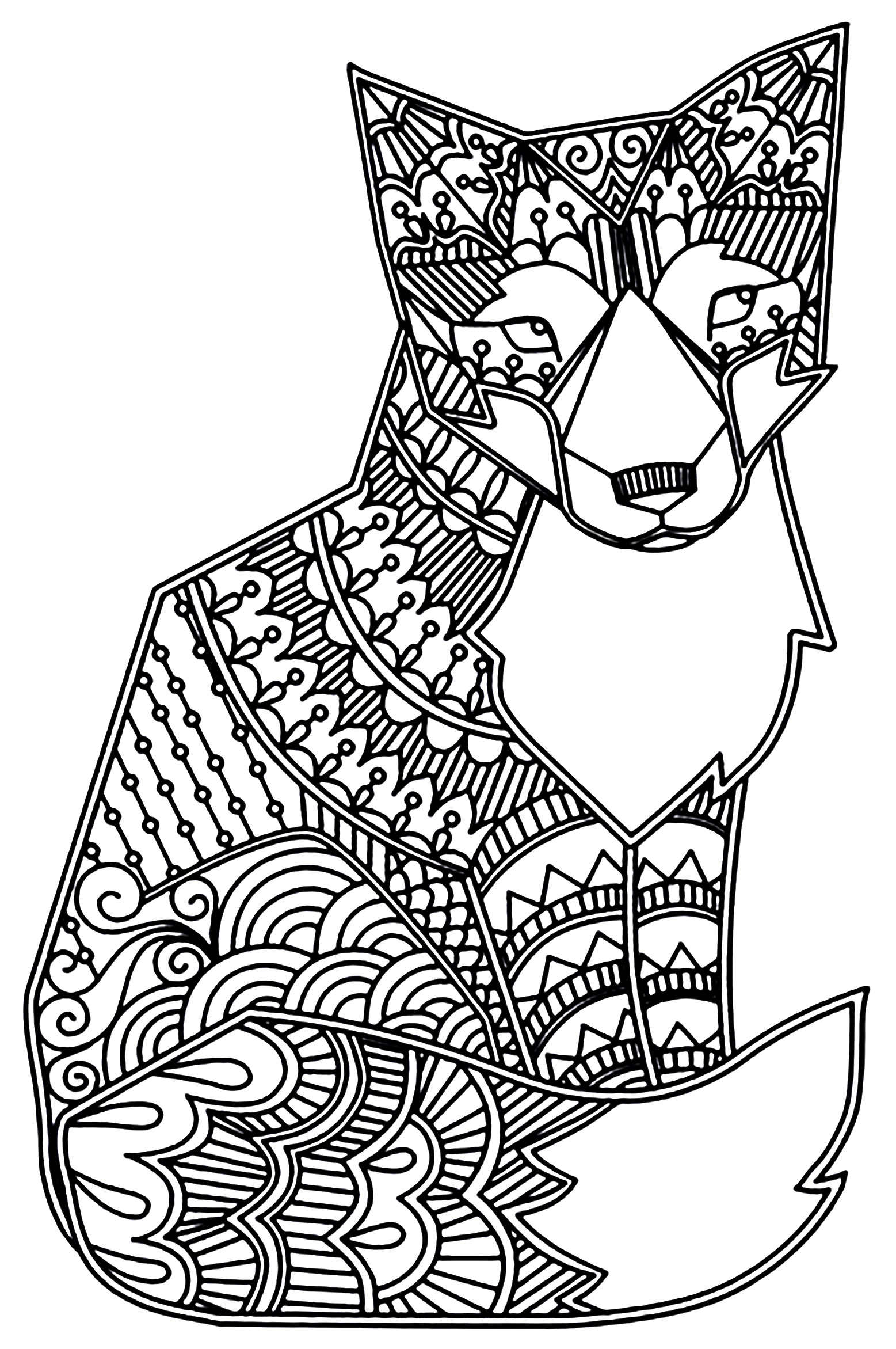 1557x2343 Quick Coloring Pages Of Foxes Free Printable Fox For Kids