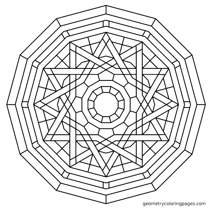 736x716 Printable Geometric Coloring Pages Page Free Shapes