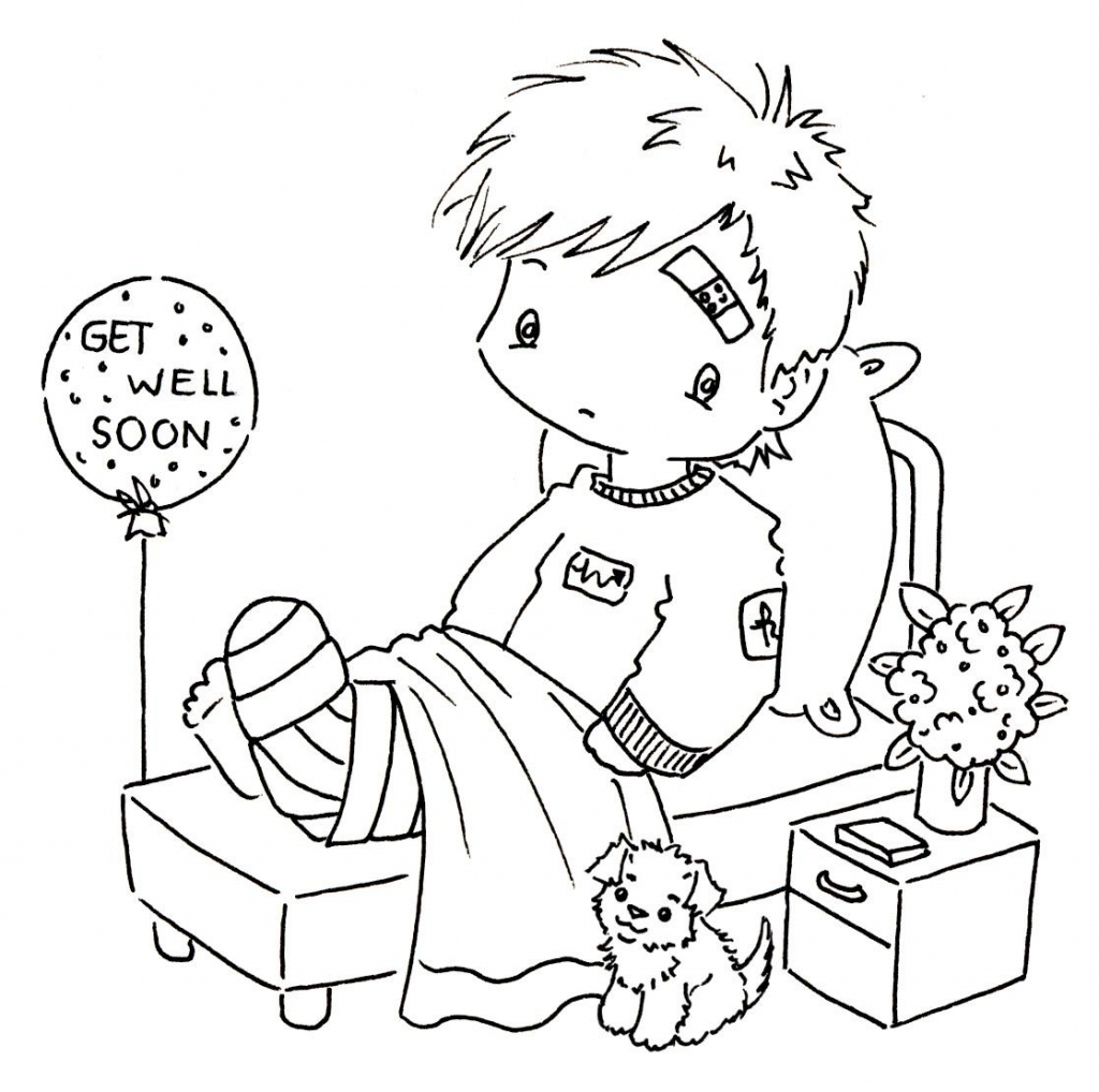 1024x1018 It S Here Get Well Soon Card Coloring Pages Un