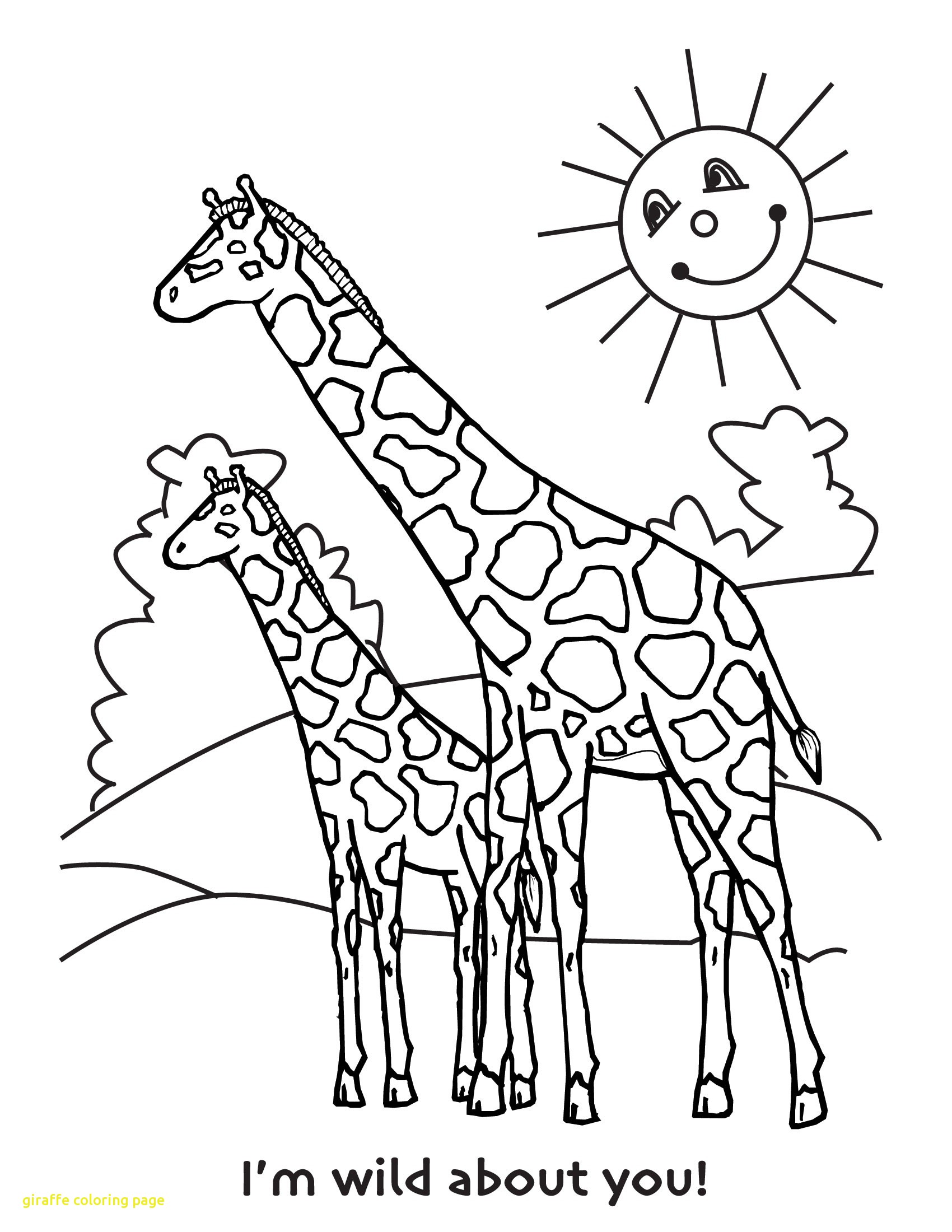 1700x2200 Giraffe Coloring Page With Free Printable Giraffe Coloring Pages