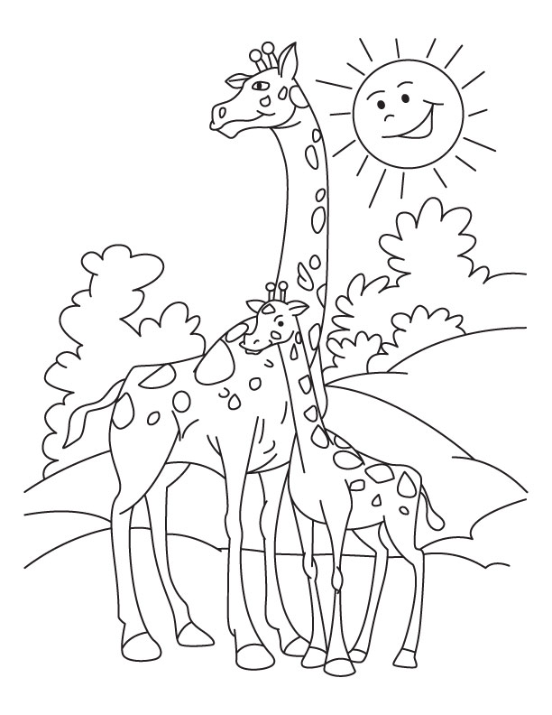 612x792 Giraffe Coloring Pages