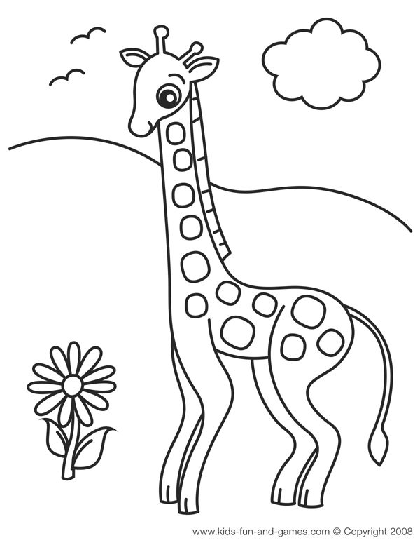 600x777 9 Giraffe Coloring Pages