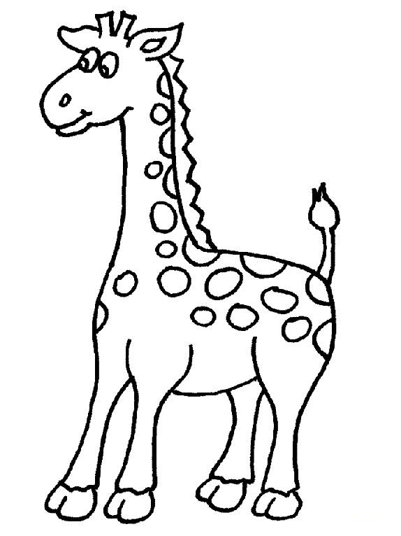 574x766 Cute Giraffe Coloring Page For Kids Printable Embriodery N