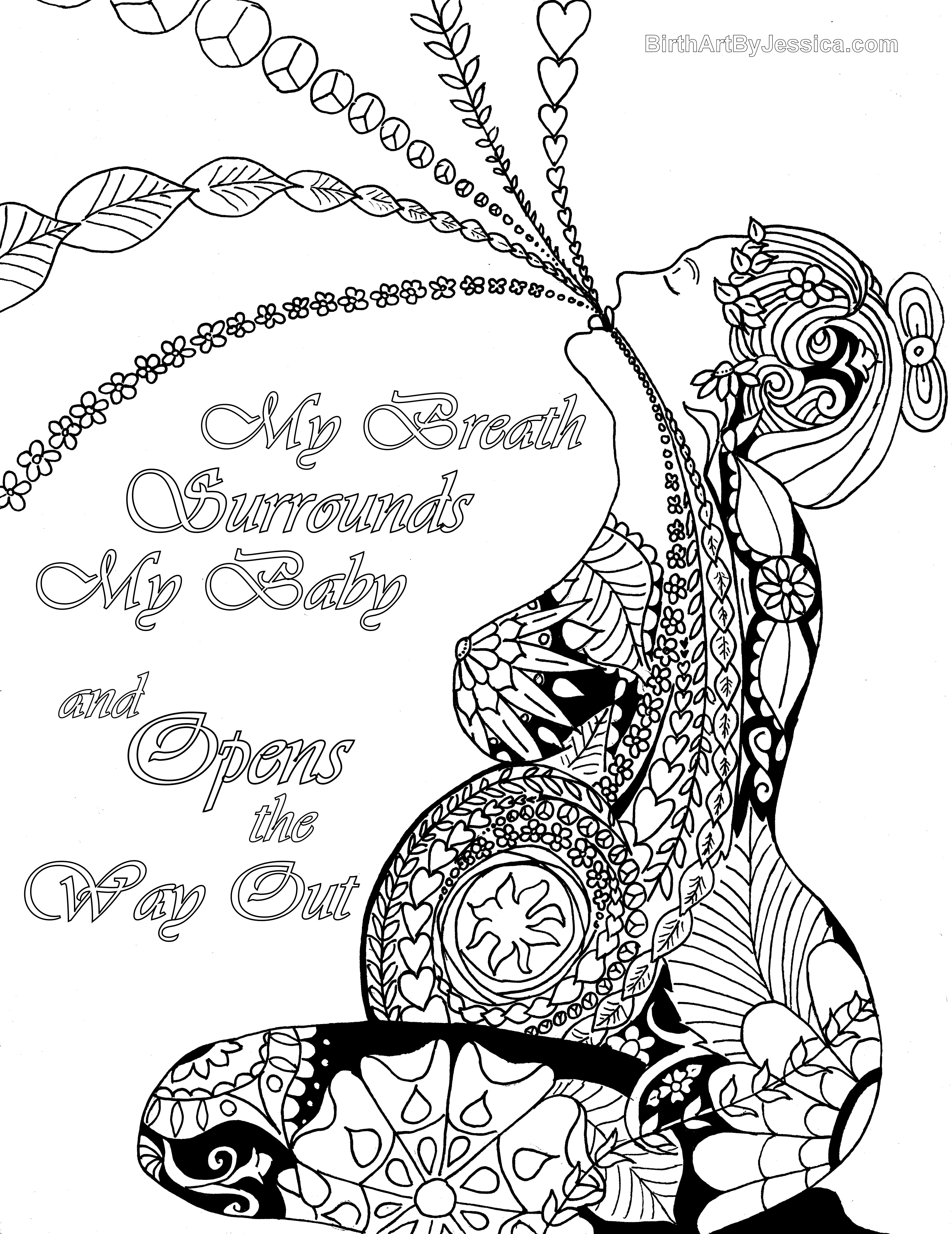 5087x6589 Birth Affirmation Coloring Page Free Printable!