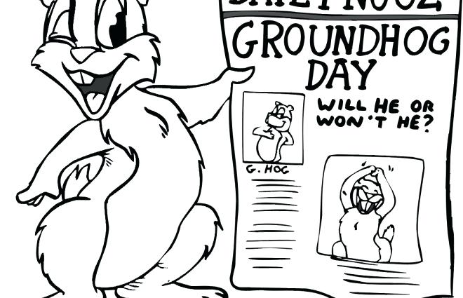 660x425 Groundhog Day Coloring Pages Free Printable Page Coloring Pages