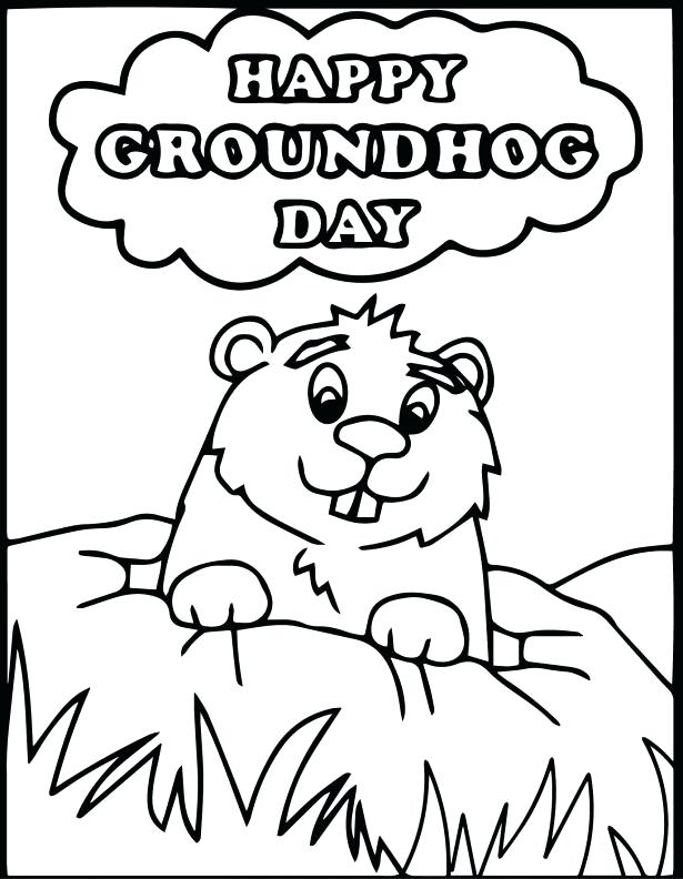 615x792 Groundhog Day Coloring Pages Free Printable Groundhog Coloring